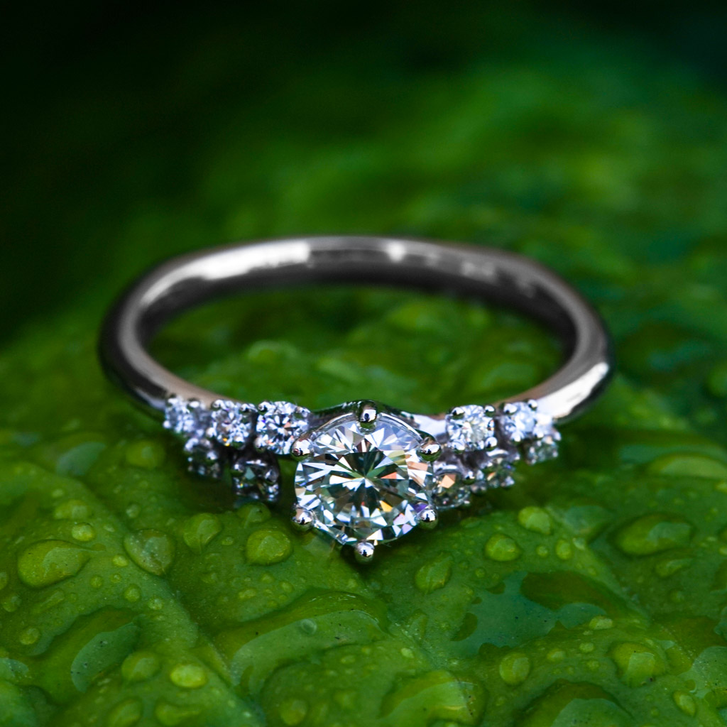 Organic Diamond Engagement Ring