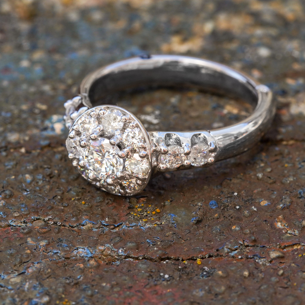 Custom Halo Diamond Ring