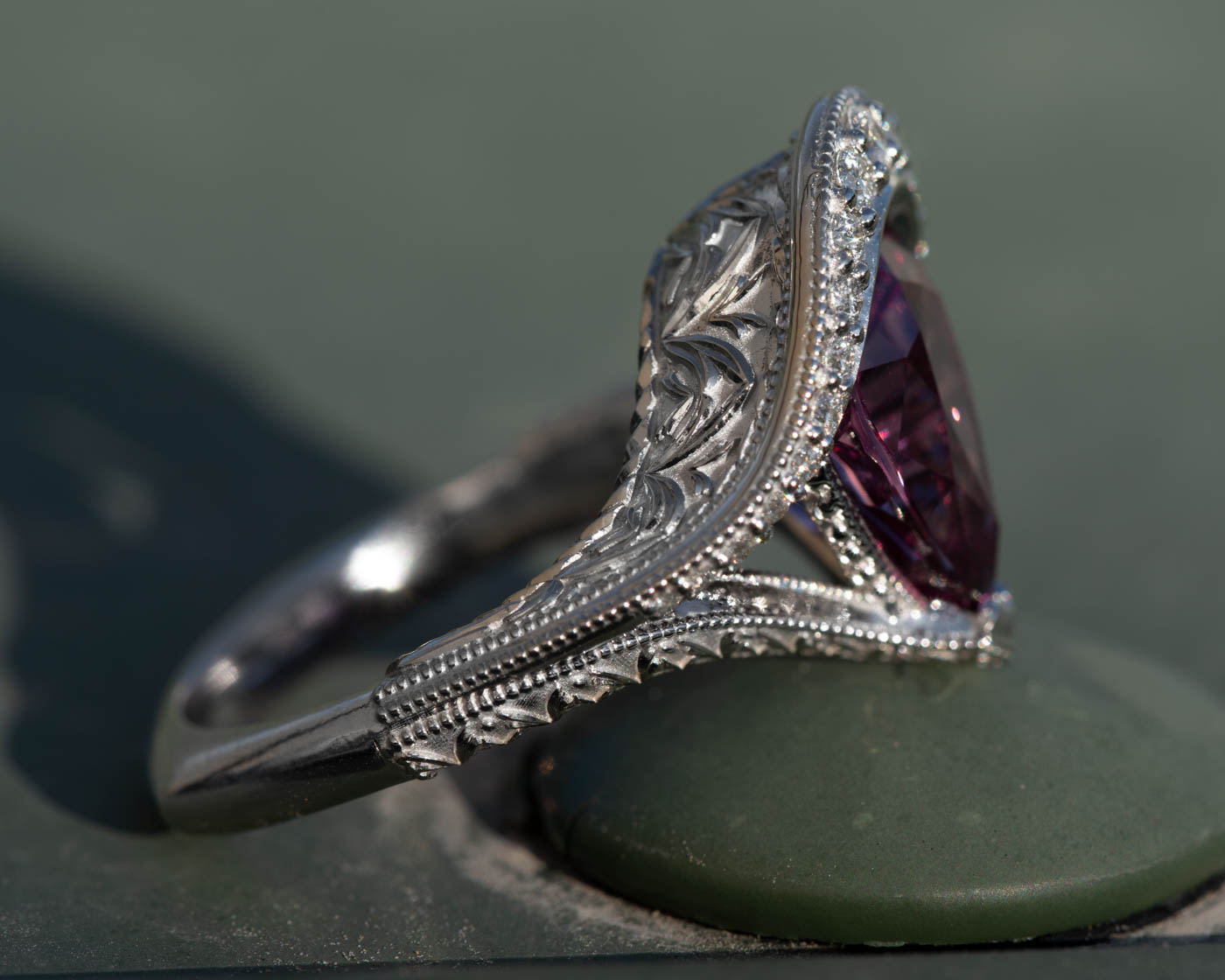 Rhodolite Garnet and Diamond Fashion Ring