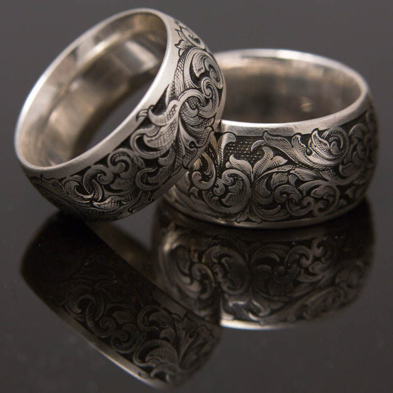 Hand Engraved Wide Band