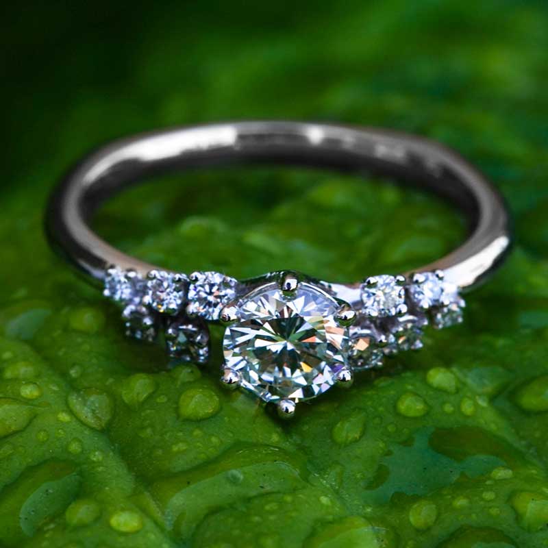 Organic Diamond Engagement Ring