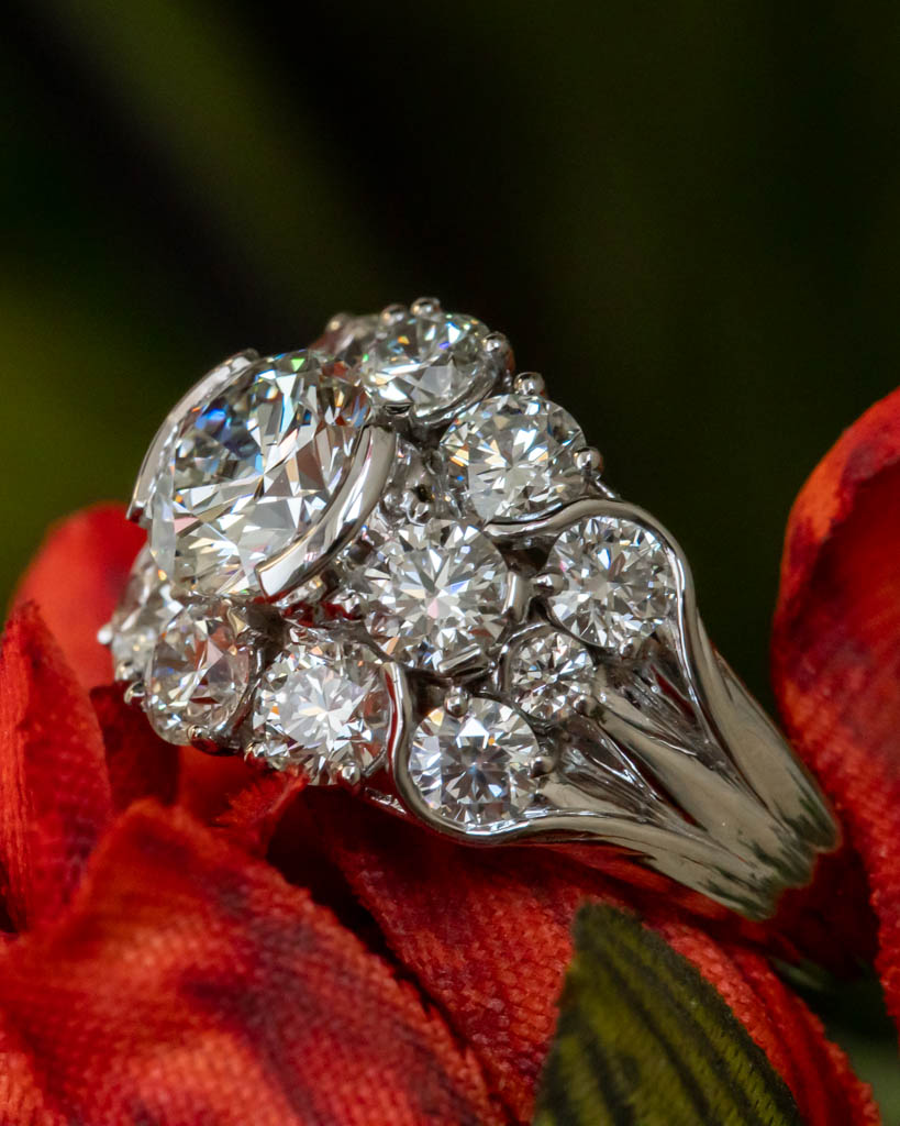 Reimagined Wedding Set Diamonds and White Gold
