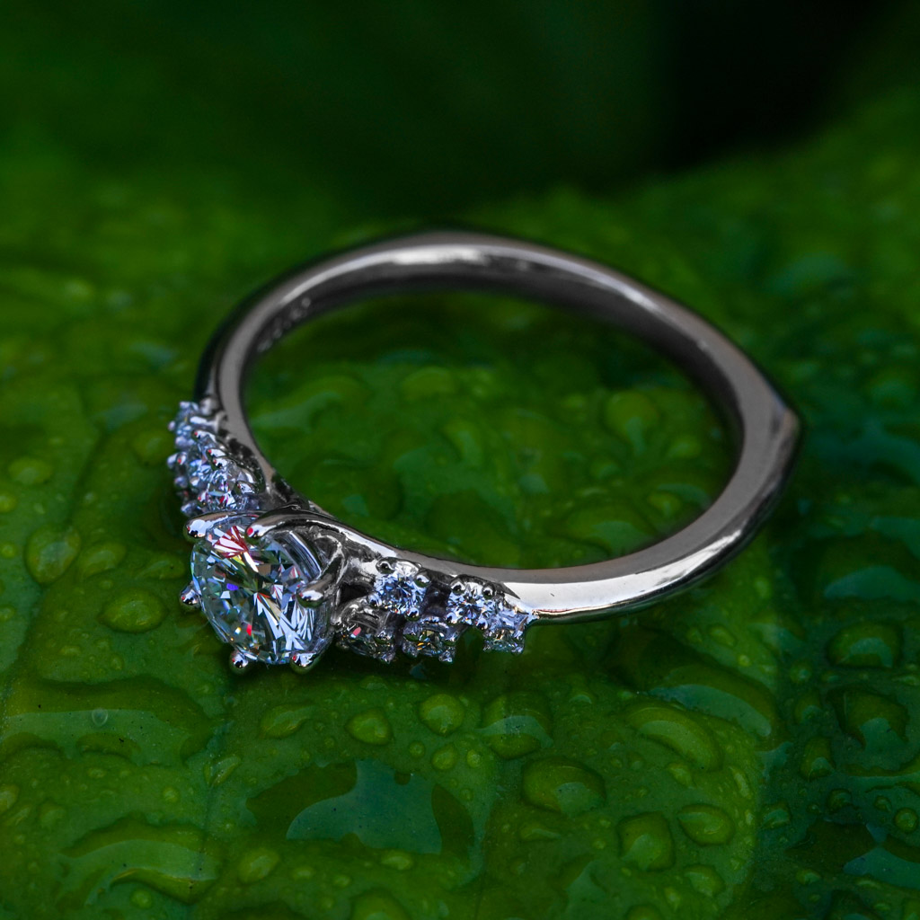 Organic Diamond Engagement Ring