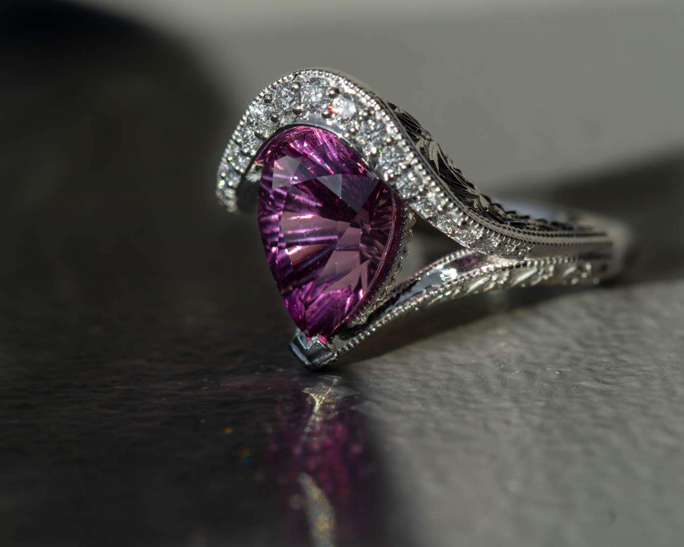 Rhodolite Garnet and Diamond Fashion Ring