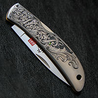 Hand Engraved Pocket Knife