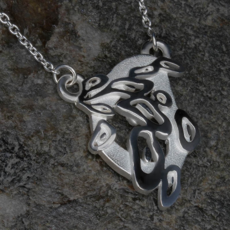 Comic Book-themed Sterling Silver Pendant
