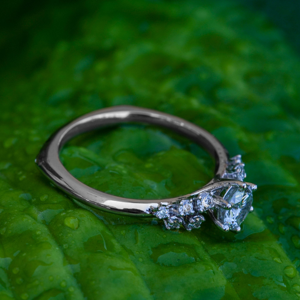 Organic Diamond Engagement Ring