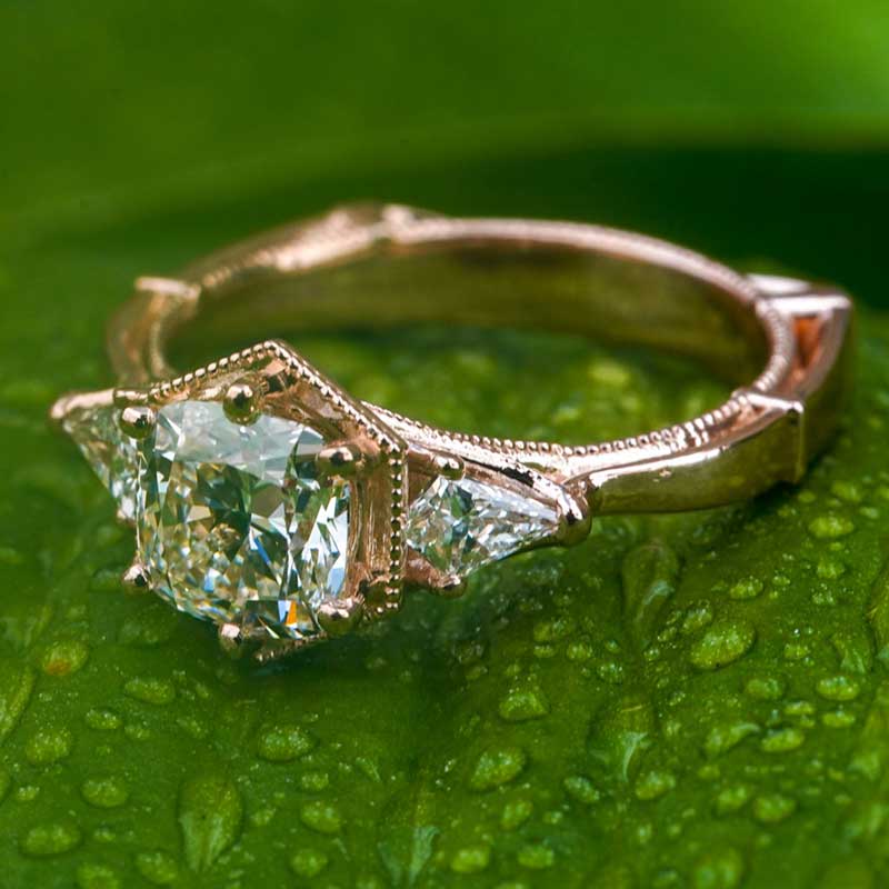 Rose Gold Diamond Engagement Ring