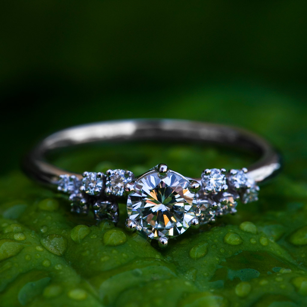 Organic Diamond Engagement Ring