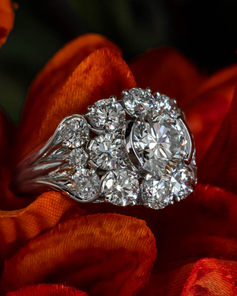Reimagined Wedding Set Diamonds and White Gold